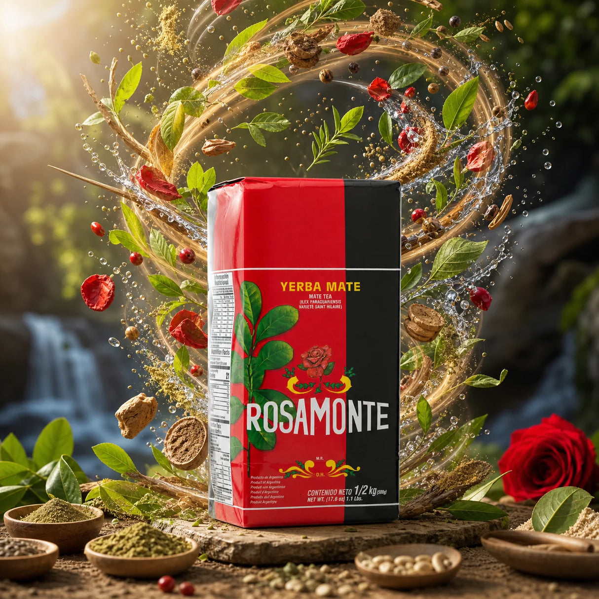 Rosamonte yerba mate-thee • Bereid met stelen • 500 g
