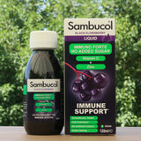 Sambucol zwarte vlierbessensiroop, suikervrij • 120 ml