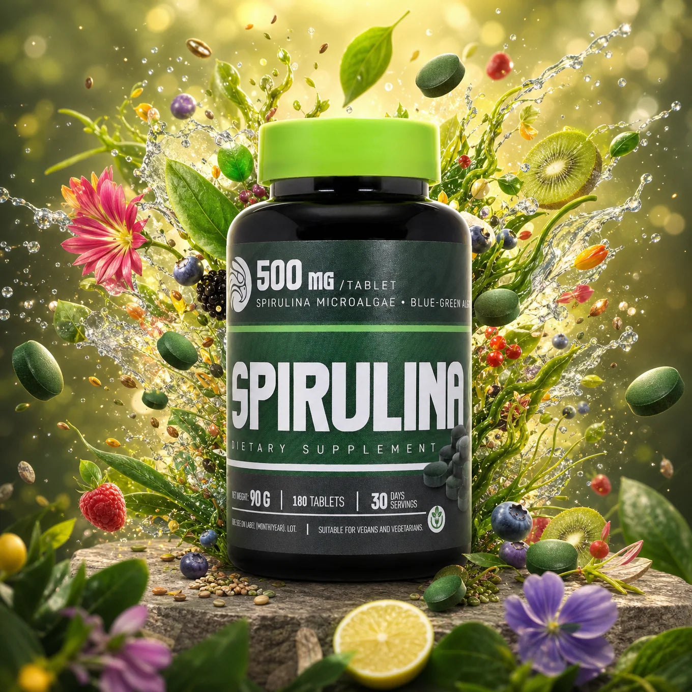 Mannavita Spirulina 500 mg tabletten • 180 st.