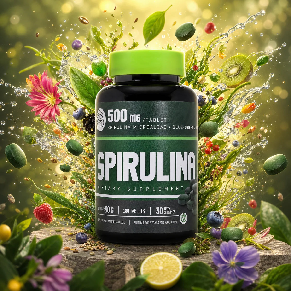 Mannavita Spirulina 500 mg tabletten • 180 st.