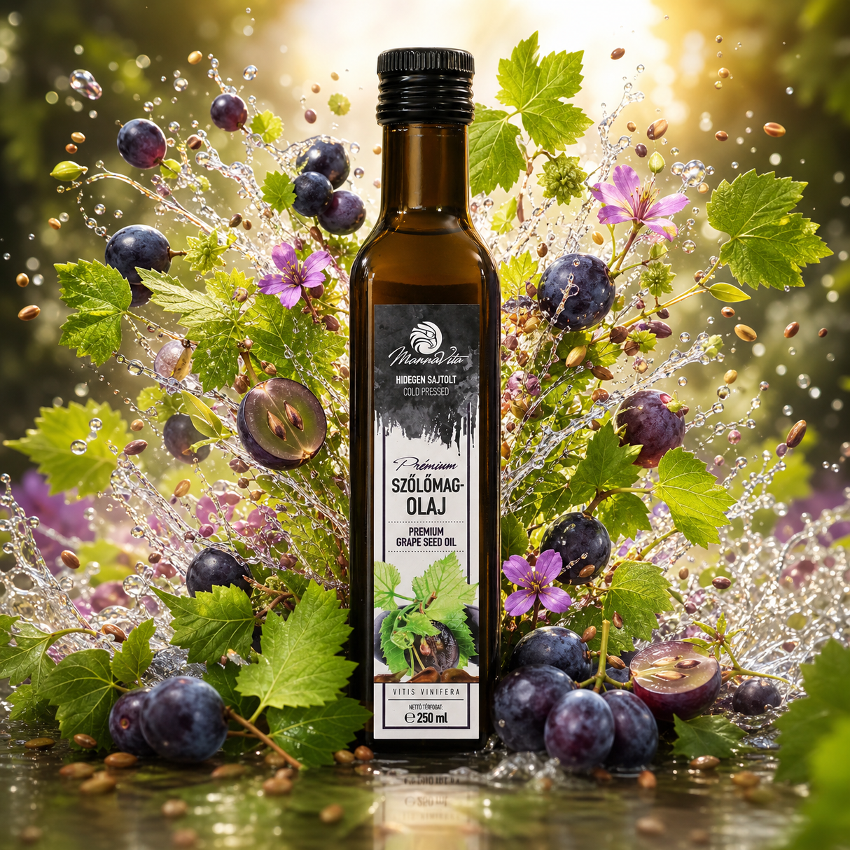 Mannavita Hongaarse koudgeperste druivenpitolie • 250 ml