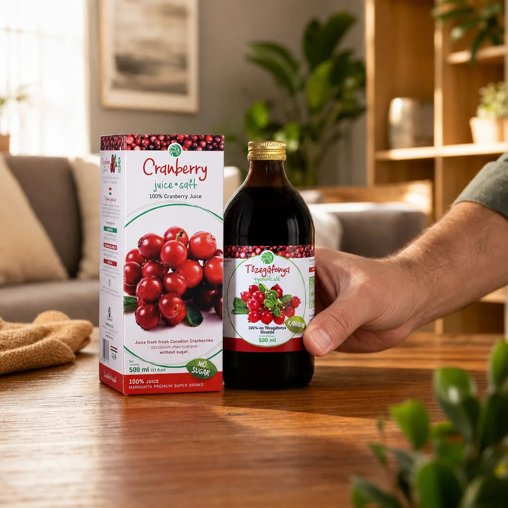 Mannavita Cranberry 100% puur geperst sap • 500 ml