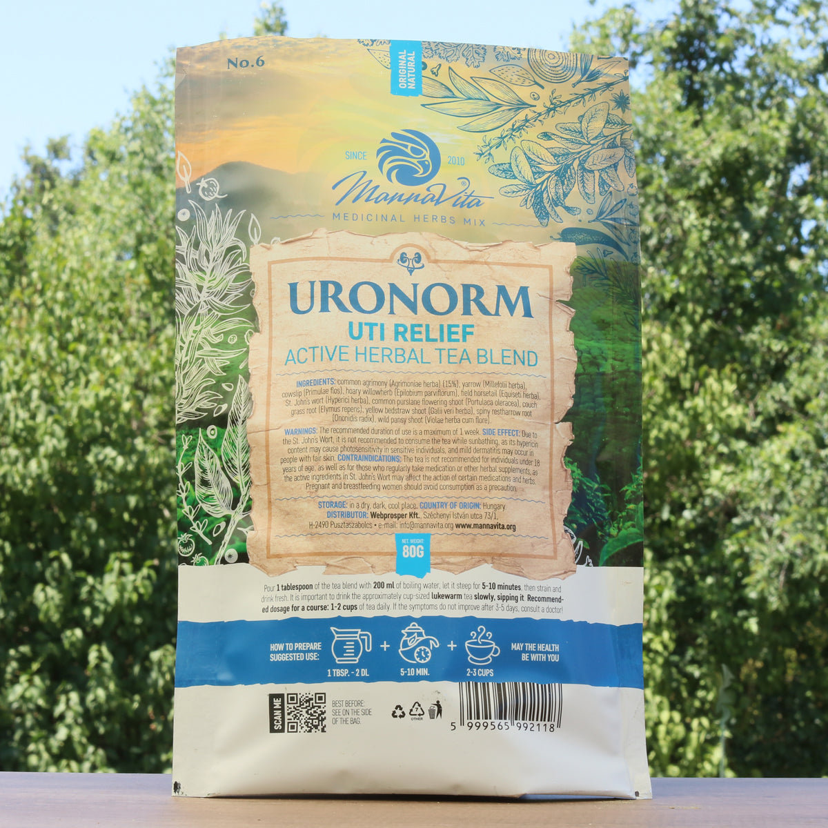 URONORM verlichting bij urineweginfectie actieve kruiden theemelange • 80g