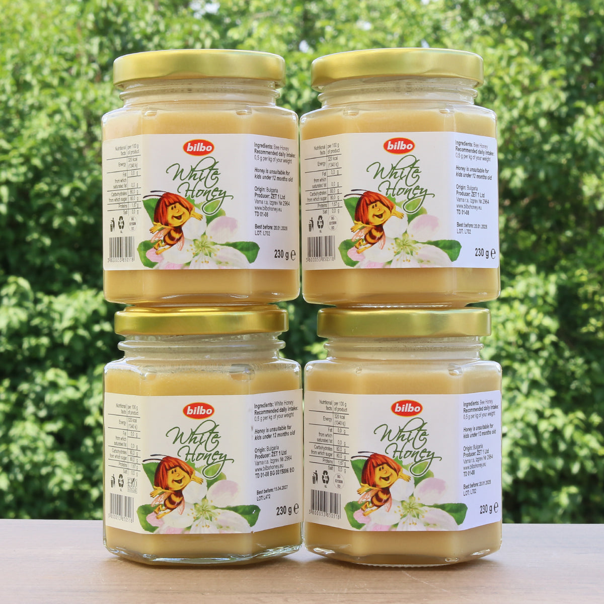 Bilbo rauwe witte honing • 230 g