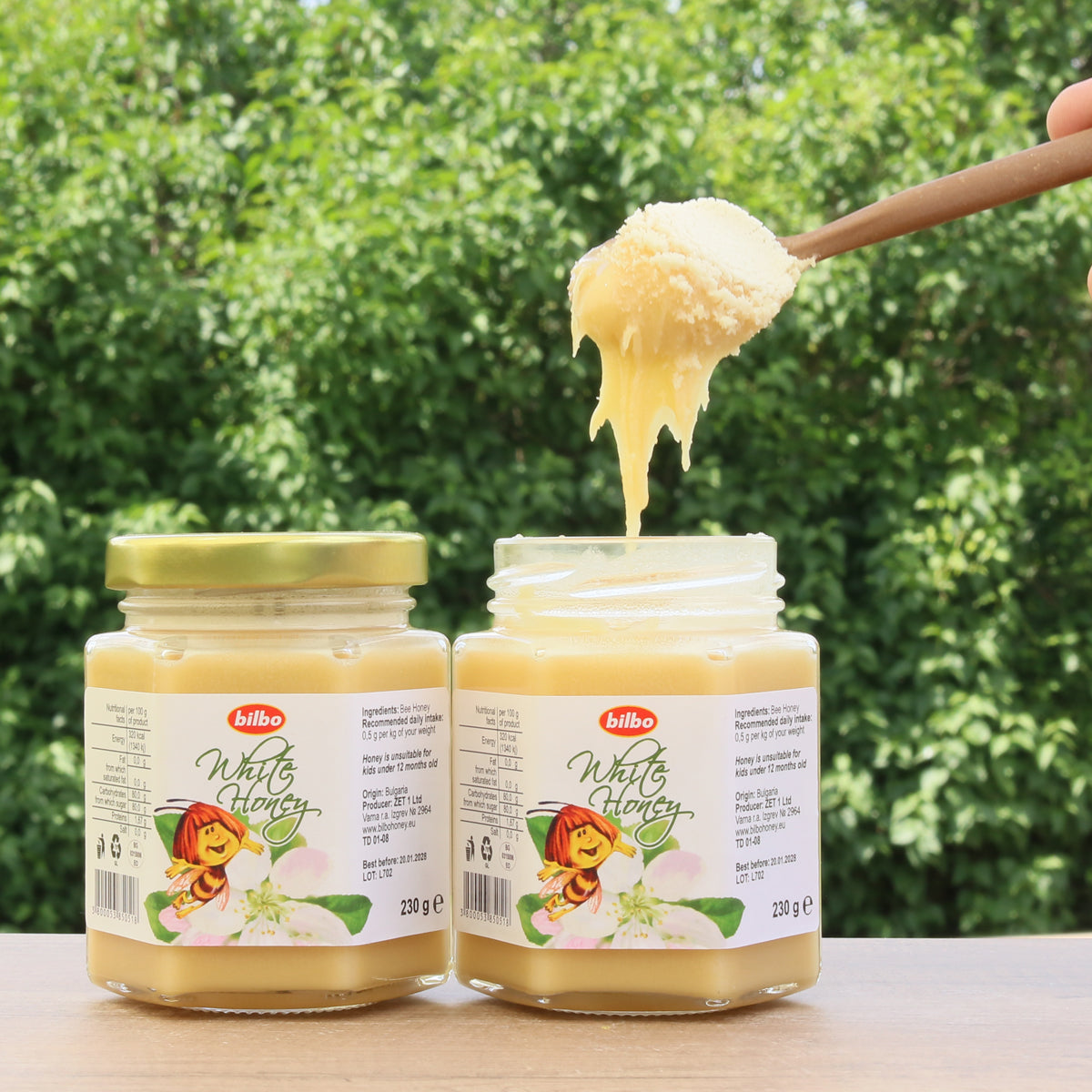 Bilbo rauwe witte honing • 230 g