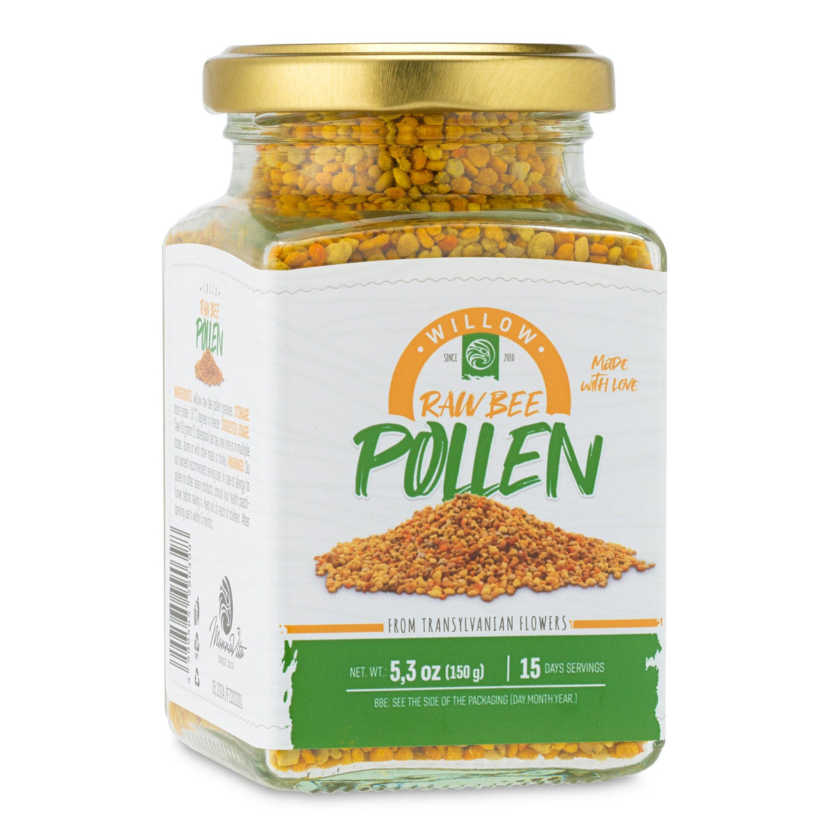 Mannavita rauwe Wilg bijenpollen • 150g